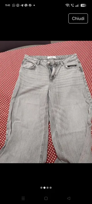 Jeans Pull&Bear grigio/blu taglia 36