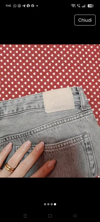 Jeans Pull&Bear grigio/blu taglia 36