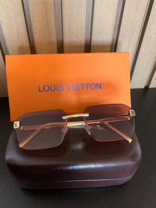 Gafas de sol Louis Vuitton doradas y marrones