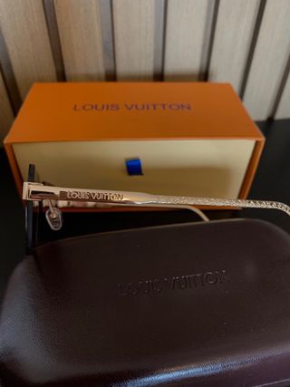 Gafas de sol Louis Vuitton doradas y marrones