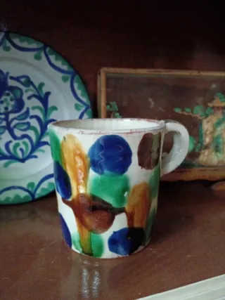Taza cerámica artesanal pintada a mano