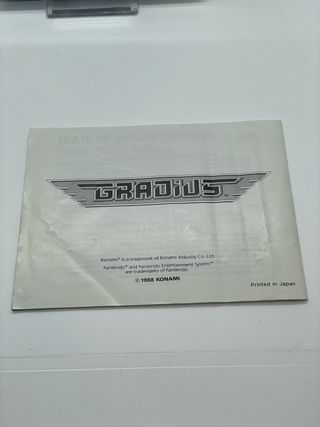 Gradius Nintendo NES Konami Caja Original