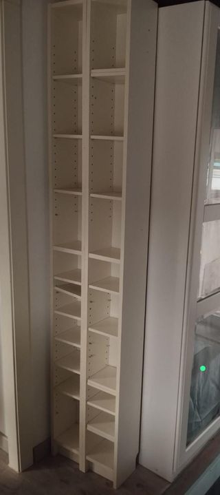 Estantería blanca para libros, CDs, DVDs