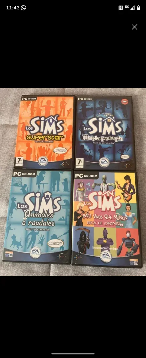 Los Sims 1 Expansiones PC Discos CD ROM