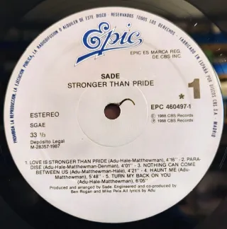 Sade - Stronger Than Pride LP Vinilo R&B Soul
