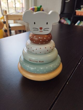 Torre Apilable Montessori in Legno Topo