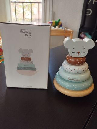 Torre Apilable Montessori in Legno Topo