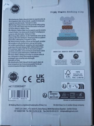 Torre Apilable Montessori in Legno Topo