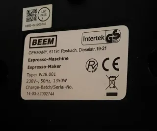 Cafetera BEEM para piezas