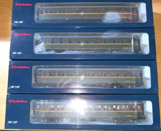 4 Coches Verderones Electrotren HO 1:87