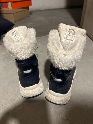 Botas de nieve forradas azul y blanco talla 34