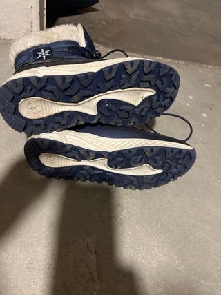 Botas de nieve forradas azul y blanco talla 34