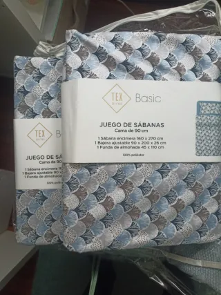 2 Juegos Sábanas Cama 90cm Poliéster