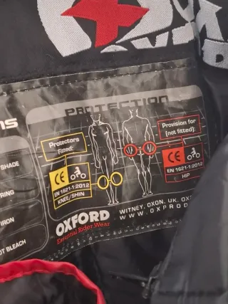 Pantalón Moto Oxford Negro .