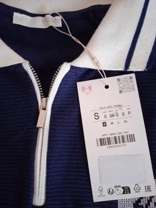 Sudadera Hombre Azul y Blanco.