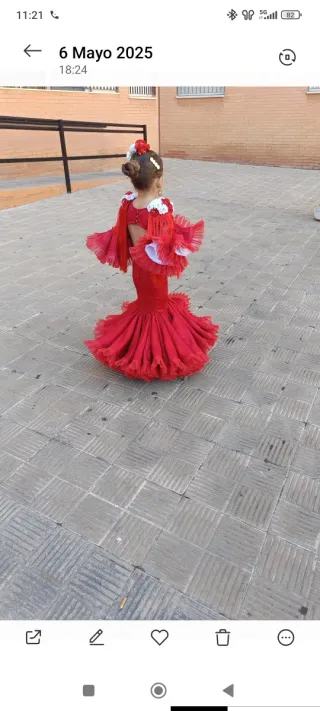 Traje de flamenca niña 4/5 años