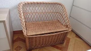 Baúl de mimbre para juguetes