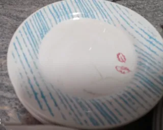 Vajilla de porcelana azul y blanca