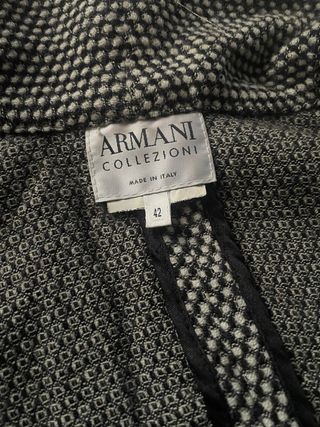 Blazer Armani Collezioni Negro Blanco