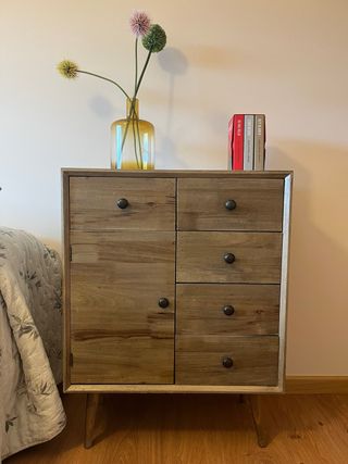 Sinfonier madera nogal 6 cajones