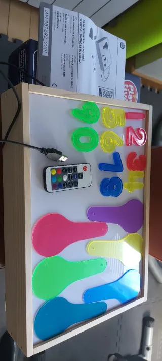 Caja Luminosa Madera Montessori