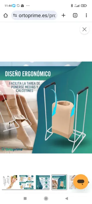 Calzador de medias y calcetines