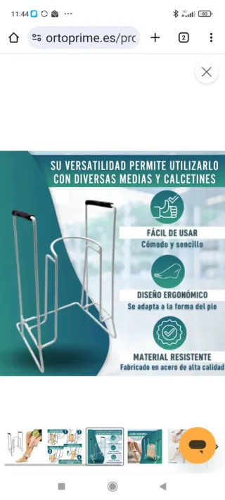 Calzador de medias y calcetines