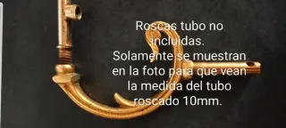 3 Brazos dorados para lámpara estilo antiguo.