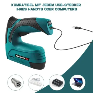 Clavadora inalámbrica +3000 grapas + 500 clavos