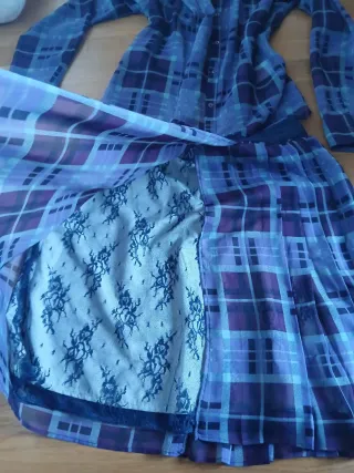 Completo gonna e camicia a quadri