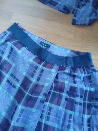 Completo gonna e camicia a quadri