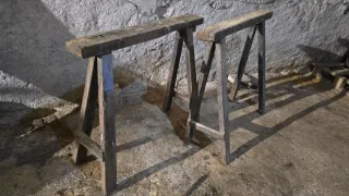 Caballetes antiguos de madera