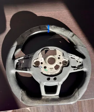 Volante Golf Mk7 R300 Achatado Carbono