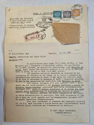 Documento 1969 + Francobolli