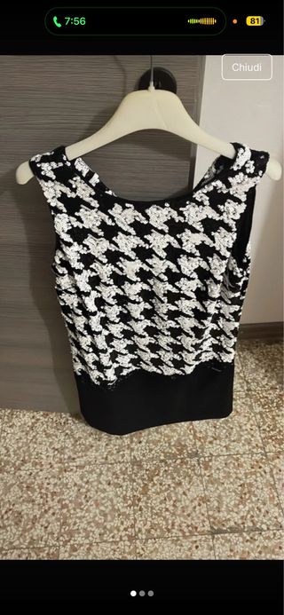 Guess Top Fantasia Pied de Poule taglia 42