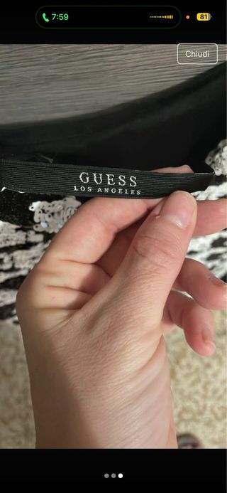 Guess Top Fantasia Pied de Poule taglia 42