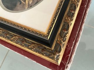 Set 4 Quadri con cornice dorata e nera