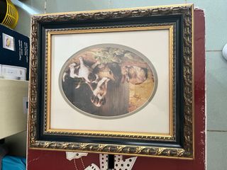 Set 4 Quadri con cornice dorata e nera