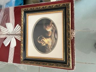 Set 4 Quadri con cornice dorata e nera