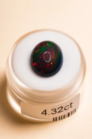 Ópalo Negro Colgante Anubis Oro 18k