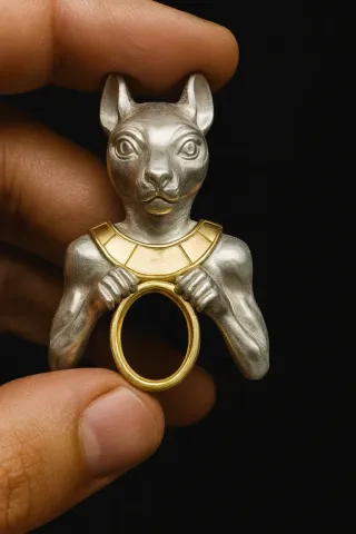 Ópalo Negro Colgante Anubis Oro 18k