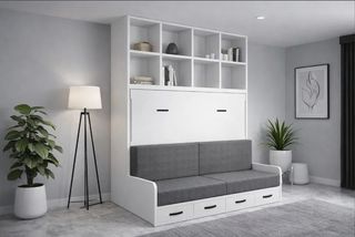 CAMA ABATIBLE CON SOFA GLICERIO CHAVES