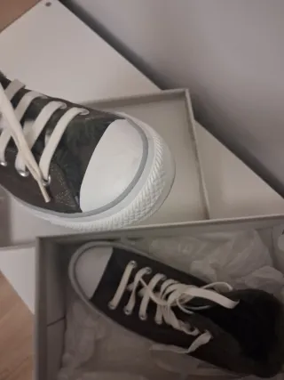 Converse All Star ante gris forradas,talla 7,5