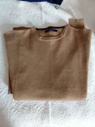 Jersey lana fino beige talla XL