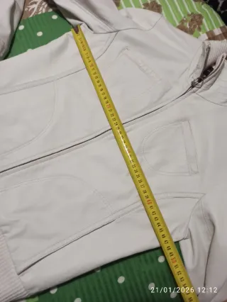 Cazadora Piel Mango Beige Mujer