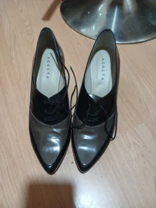 Tacones Acosta Negro y Gris