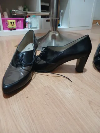 Tacones Acosta Negro y Gris