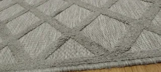 Alfombra gris rombos