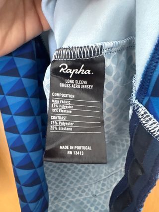 Maillot Ciclismo Rapha Manga Larga Talla S
