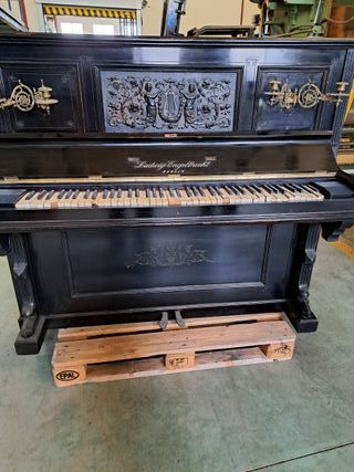 Taburete de piano tapizado